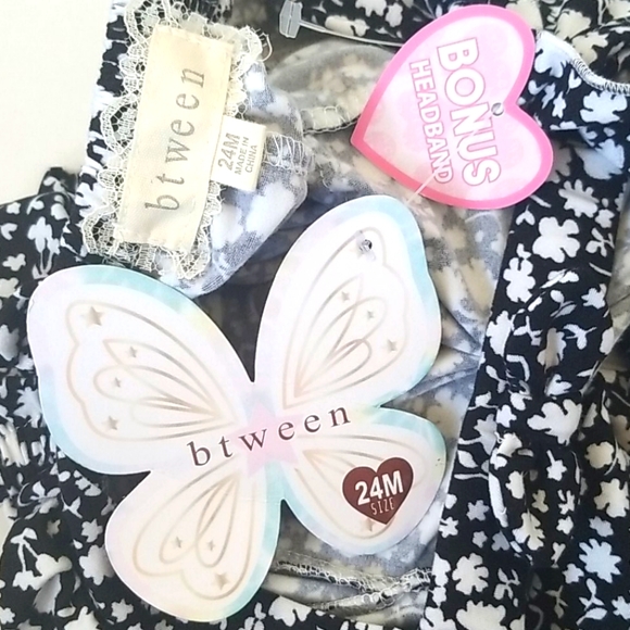 Btween Romper Dress NWT! Free Headband- 24M - Picture 5 of 5